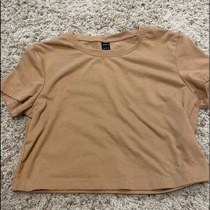 Cropped light brown top